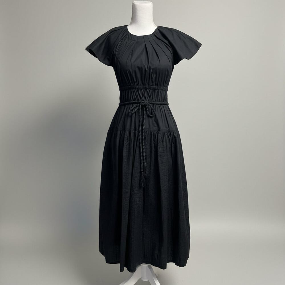 Ulla Johnson black cotton Darlene dress, size 0, NEW WITH TAGS!